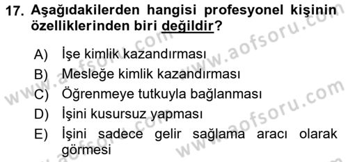 Yönetici Asistanlığı Dersi 2021 - 2022 Yılı Yaz Okulu Sınav Soruları 17. Soru
