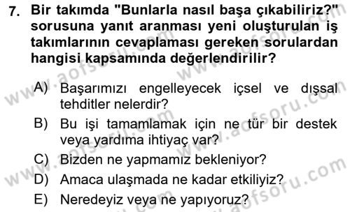 Yönetici Asistanlığı Dersi 2021 - 2022 Yılı Yaz Okulu Sınav Soruları 7. Soru