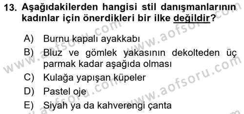Yönetici Asistanlığı Dersi 2022 - 2023 Yılı (Final) Dönem Sonu Sınav Soruları 13. Soru