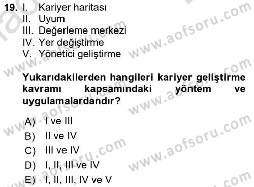 Yönetici Asistanlığı Dersi 2022 - 2023 Yılı (Final) Dönem Sonu Sınav Soruları 19. Soru