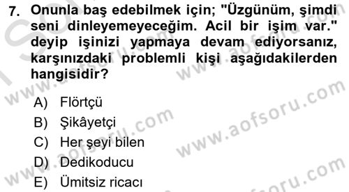 Yönetici Asistanlığı Dersi 2022 - 2023 Yılı (Final) Dönem Sonu Sınav Soruları 7. Soru