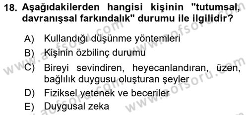 Yönetici Asistanlığı Dersi 2022 - 2023 Yılı Yaz Okulu Sınav Soruları 18. Soru