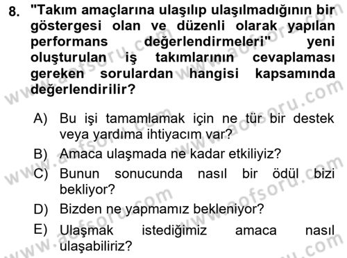 Yönetici Asistanlığı Dersi 2022 - 2023 Yılı Yaz Okulu Sınav Soruları 8. Soru