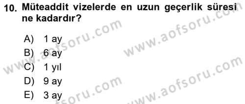 Yönetici Asistanlığı Dersi 2023 - 2024 Yılı (Vize) Ara Sınavı 10. Soru