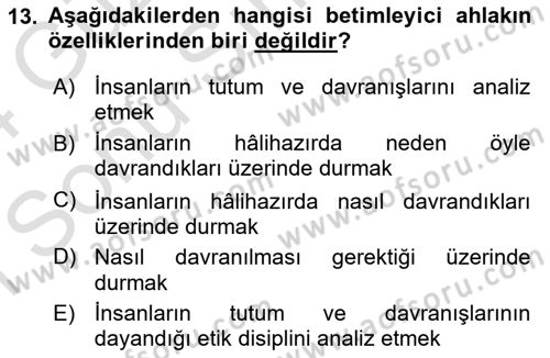 Yönetici Asistanlığı Dersi 2023 - 2024 Yılı (Final) Dönem Sonu Sınav Soruları 13. Soru
