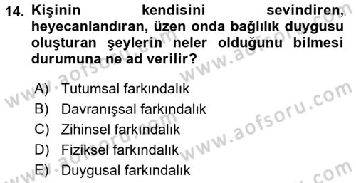 Yönetici Asistanlığı Dersi 2023 - 2024 Yılı (Final) Dönem Sonu Sınav Soruları 14. Soru