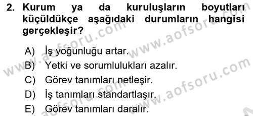 Yönetici Asistanlığı Dersi 2023 - 2024 Yılı (Final) Dönem Sonu Sınav Soruları 2. Soru