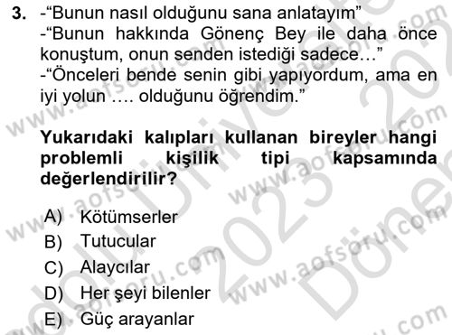 Yönetici Asistanlığı Dersi 2023 - 2024 Yılı (Final) Dönem Sonu Sınav Soruları 3. Soru
