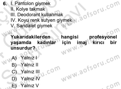Yönetici Asistanlığı Dersi 2023 - 2024 Yılı (Final) Dönem Sonu Sınav Soruları 6. Soru