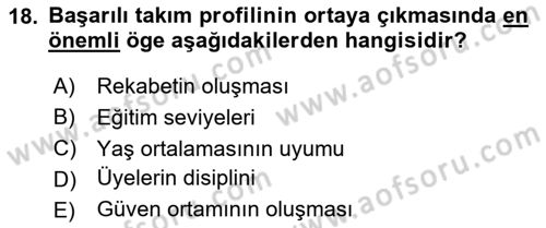 Yönetici Asistanlığı Dersi Ara Sınavı Deneme Sınav Soruları 18. Soru