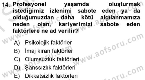 Yönetici Asistanlığı Dersi 2024 - 2025 Yılı (Final) Dönem Sonu Sınav Soruları 14. Soru