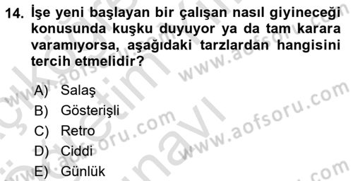 Yönetici Asistanlığı Dersi 2024 - 2025 Yılı Yaz Okulu Sınav Soruları 14. Soru