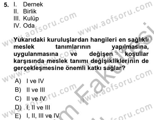 Yönetici Asistanlığı Dersi 2025 - 2026 Yılı (Vize) Ara Sınav Soruları 5. Soru