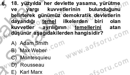 Kamu Özel Kesim Yapısı Ve İlişkileri Dersi 2013 - 2014 Yılı (Vize) Ara Sınavı 6. Soru