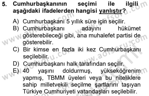 Kamu Özel Kesim Yapısı Ve İlişkileri Dersi 2013 - 2014 Yılı Tek Ders Sınavı 5. Soru