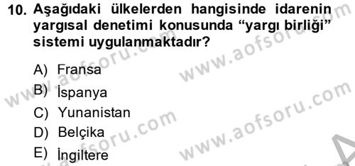 Kamu Özel Kesim Yapısı Ve İlişkileri Dersi 2014 - 2015 Yılı (Vize) Ara Sınavı 10. Soru