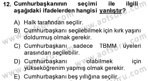 Kamu Özel Kesim Yapısı Ve İlişkileri Dersi 2014 - 2015 Yılı (Vize) Ara Sınavı 12. Soru