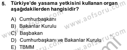 Kamu Özel Kesim Yapısı Ve İlişkileri Dersi 2014 - 2015 Yılı (Vize) Ara Sınavı 5. Soru