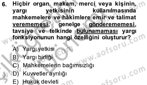 Kamu Özel Kesim Yapısı Ve İlişkileri Dersi 2014 - 2015 Yılı (Vize) Ara Sınavı 6. Soru