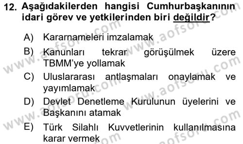 Kamu Özel Kesim Yapısı Ve İlişkileri Dersi 2015 - 2016 Yılı (Vize) Ara Sınavı 12. Soru