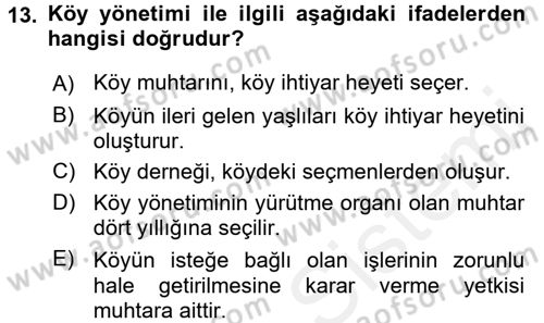 Kamu Özel Kesim Yapısı Ve İlişkileri Dersi 2015 - 2016 Yılı (Vize) Ara Sınavı 13. Soru