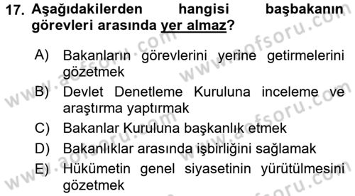 Kamu Özel Kesim Yapısı Ve İlişkileri Dersi 2015 - 2016 Yılı (Vize) Ara Sınavı 17. Soru