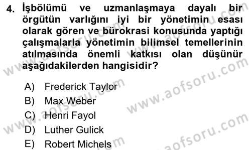 Kamu Özel Kesim Yapısı Ve İlişkileri Dersi 2015 - 2016 Yılı (Vize) Ara Sınavı 4. Soru