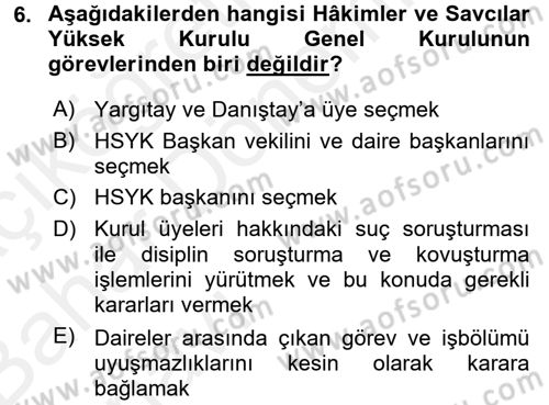 Kamu Özel Kesim Yapısı Ve İlişkileri Dersi 2015 - 2016 Yılı (Vize) Ara Sınavı 6. Soru