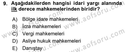 Kamu Özel Kesim Yapısı Ve İlişkileri Dersi 2015 - 2016 Yılı (Vize) Ara Sınavı 9. Soru