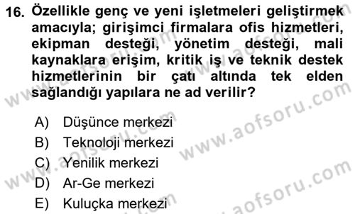 Kamu Özel Kesim Yapısı Ve İlişkileri Dersi 2015 - 2016 Yılı (Final) Dönem Sonu Sınavı 16. Soru