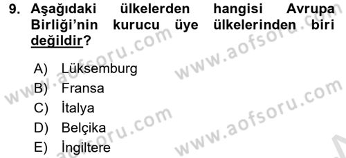 Kamu Özel Kesim Yapısı Ve İlişkileri Dersi 2015 - 2016 Yılı (Final) Dönem Sonu Sınavı 9. Soru