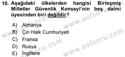 Kamu Özel Kesim Yapısı Ve İlişkileri Dersi 2015 - 2016 Yılı Tek Ders Sınavı 10. Soru