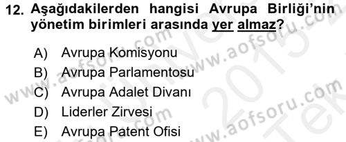 Kamu Özel Kesim Yapısı Ve İlişkileri Dersi 2015 - 2016 Yılı Tek Ders Sınavı 12. Soru