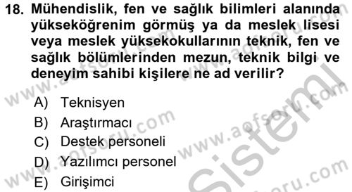 Kamu Özel Kesim Yapısı Ve İlişkileri Dersi 2016 - 2017 Yılı 3 Ders Sınavı 18. Soru