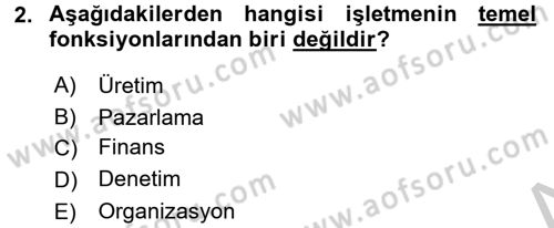 Kamu Özel Kesim Yapısı Ve İlişkileri Dersi 2016 - 2017 Yılı 3 Ders Sınavı 2. Soru