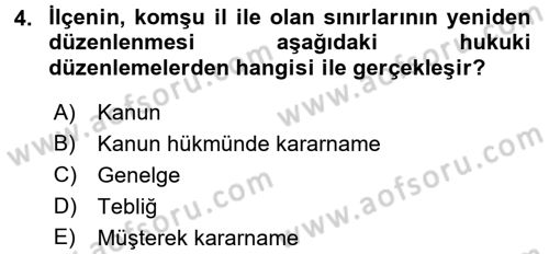 Kamu Özel Kesim Yapısı Ve İlişkileri Dersi 2016 - 2017 Yılı 3 Ders Sınavı 4. Soru