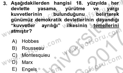 Kamu Özel Kesim Yapısı Ve İlişkileri Dersi 2016 - 2017 Yılı (Vize) Ara Sınavı 3. Soru