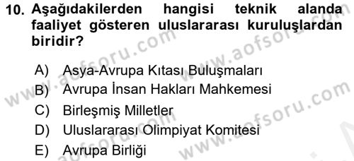 Kamu Özel Kesim Yapısı Ve İlişkileri Dersi 2017 - 2018 Yılı 3 Ders Sınavı 10. Soru