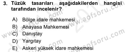 Kamu Özel Kesim Yapısı Ve İlişkileri Dersi 2017 - 2018 Yılı 3 Ders Sınavı 3. Soru