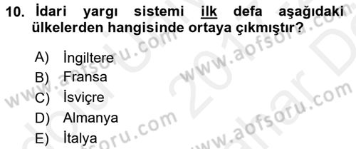 Kamu Özel Kesim Yapısı Ve İlişkileri Dersi 2017 - 2018 Yılı (Vize) Ara Sınavı 10. Soru