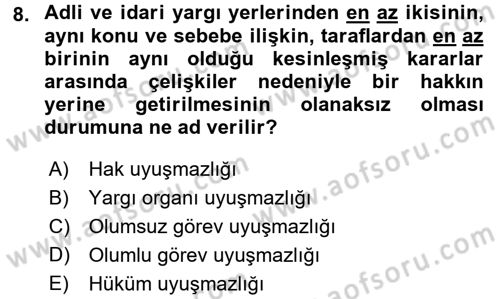 Kamu Özel Kesim Yapısı Ve İlişkileri Dersi 2017 - 2018 Yılı (Vize) Ara Sınavı 8. Soru