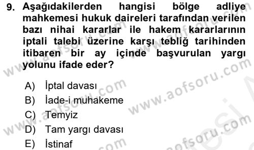 Kamu Özel Kesim Yapısı Ve İlişkileri Dersi 2017 - 2018 Yılı (Vize) Ara Sınavı 9. Soru