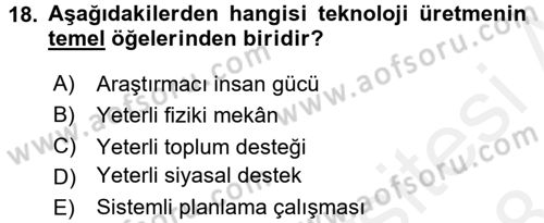 Kamu Özel Kesim Yapısı Ve İlişkileri Dersi 2017 - 2018 Yılı (Final) Dönem Sonu Sınavı 18. Soru