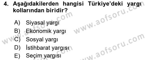 Kamu Özel Kesim Yapısı Ve İlişkileri Dersi 2017 - 2018 Yılı (Final) Dönem Sonu Sınavı 4. Soru