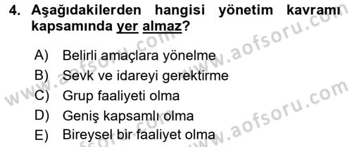 Kamu Özel Kesim Yapısı Ve İlişkileri Dersi 2018 - 2019 Yılı (Vize) Ara Sınavı 4. Soru