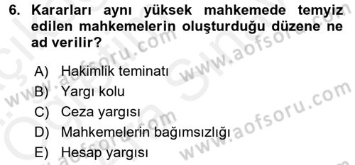 Kamu Özel Kesim Yapısı Ve İlişkileri Dersi 2018 - 2019 Yılı (Vize) Ara Sınavı 6. Soru