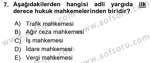 Kamu Özel Kesim Yapısı Ve İlişkileri Dersi 2018 - 2019 Yılı (Vize) Ara Sınavı 7. Soru