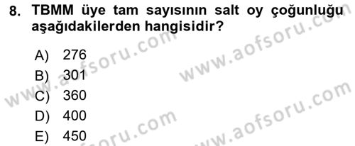 Kamu Özel Kesim Yapısı Ve İlişkileri Dersi 2018 - 2019 Yılı Yaz Okulu Sınav Soruları 8. Soru