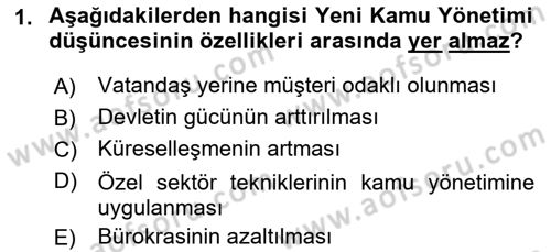 Kamu Özel Kesim Yapısı Ve İlişkileri Dersi 2021 - 2022 Yılı (Final) Dönem Sonu Sınav Soruları 1. Soru