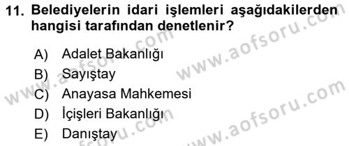 Kamu Özel Kesim Yapısı Ve İlişkileri Dersi 2021 - 2022 Yılı (Final) Dönem Sonu Sınav Soruları 11. Soru
